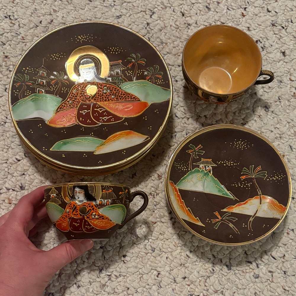 Vintage Japanese Satsuma Tea Set